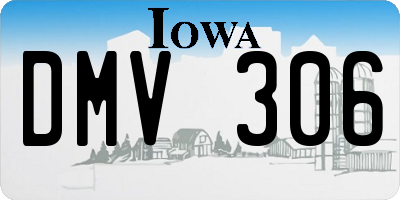 IA license plate DMV306