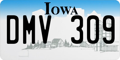 IA license plate DMV309