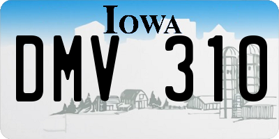 IA license plate DMV310