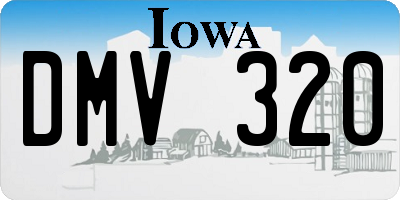 IA license plate DMV320