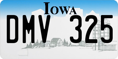 IA license plate DMV325