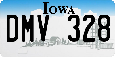 IA license plate DMV328
