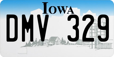 IA license plate DMV329