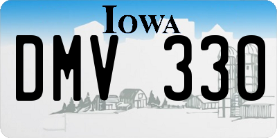 IA license plate DMV330