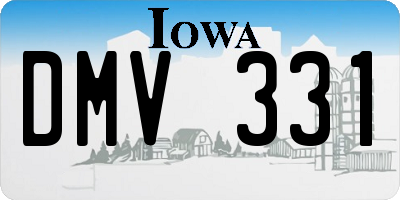 IA license plate DMV331