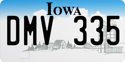 IA license plate DMV335