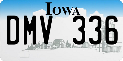 IA license plate DMV336