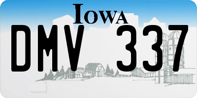 IA license plate DMV337