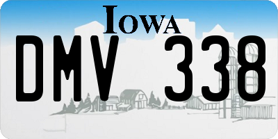 IA license plate DMV338