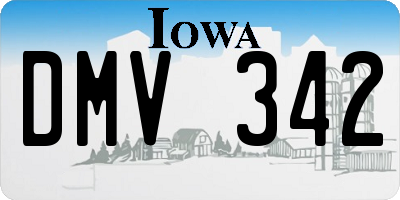 IA license plate DMV342