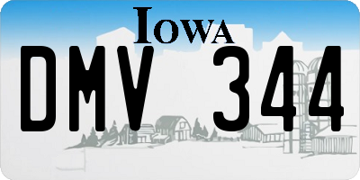 IA license plate DMV344