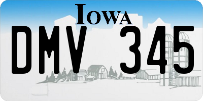 IA license plate DMV345