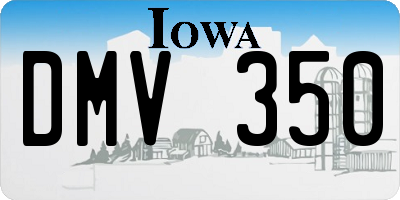 IA license plate DMV350