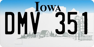 IA license plate DMV351
