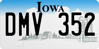 IA license plate DMV352