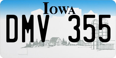 IA license plate DMV355