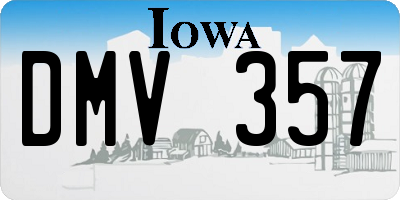 IA license plate DMV357