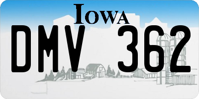 IA license plate DMV362