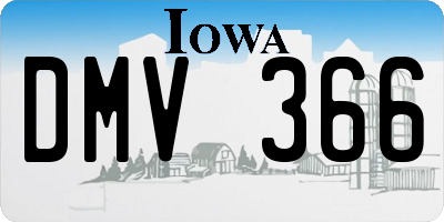 IA license plate DMV366