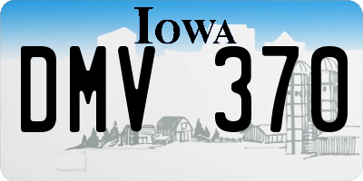 IA license plate DMV370