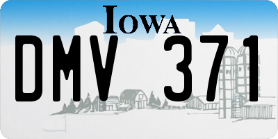 IA license plate DMV371