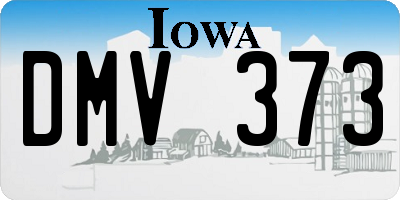 IA license plate DMV373
