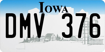 IA license plate DMV376