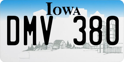 IA license plate DMV380