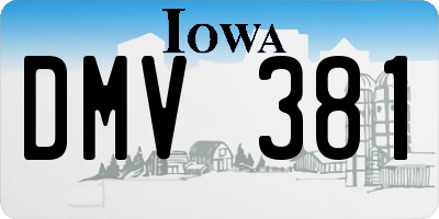 IA license plate DMV381