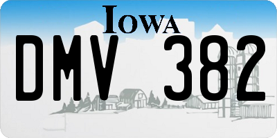 IA license plate DMV382