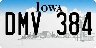 IA license plate DMV384
