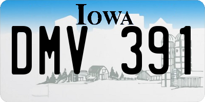 IA license plate DMV391
