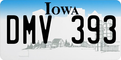 IA license plate DMV393