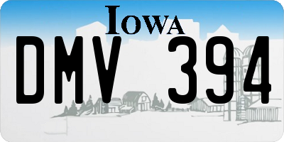 IA license plate DMV394