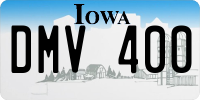 IA license plate DMV400