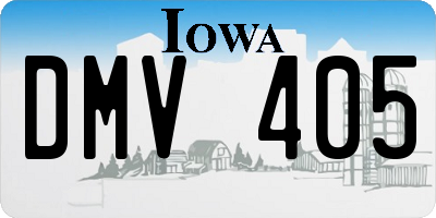 IA license plate DMV405