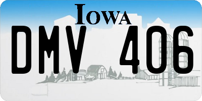 IA license plate DMV406