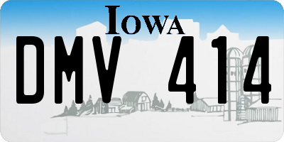 IA license plate DMV414