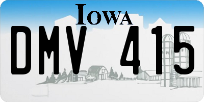 IA license plate DMV415