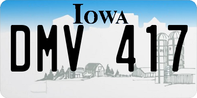 IA license plate DMV417