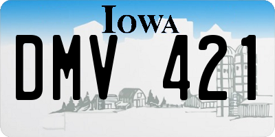 IA license plate DMV421