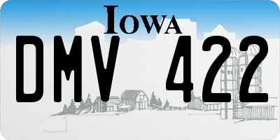 IA license plate DMV422