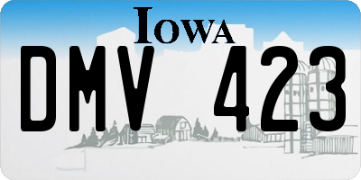 IA license plate DMV423