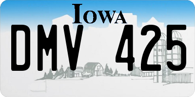 IA license plate DMV425