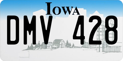 IA license plate DMV428