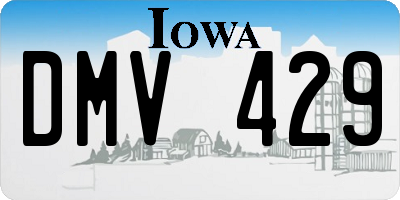 IA license plate DMV429