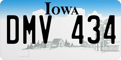IA license plate DMV434