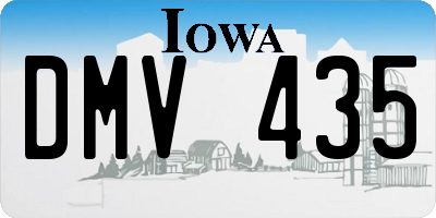 IA license plate DMV435