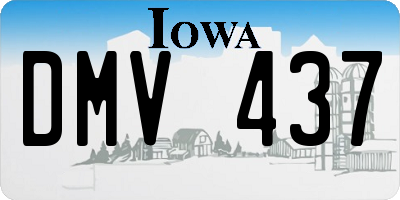 IA license plate DMV437