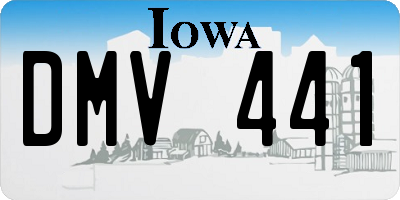 IA license plate DMV441
